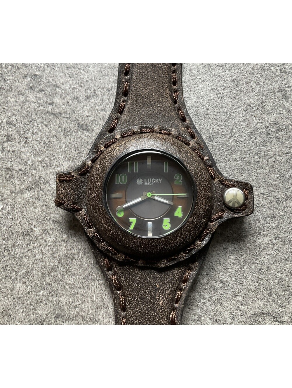 LUCKY BRAND 17/1035 Genuine Leather Quartz Analog Unisex Watch Bin O